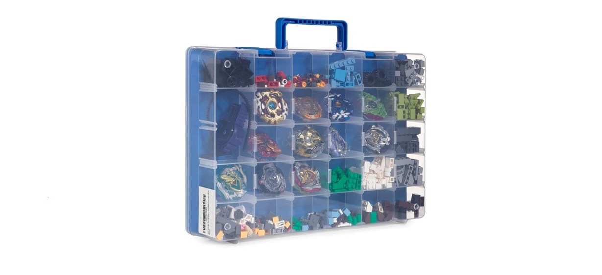 Bins &amp; Things Toy Storage Organizer and DIsplay Case with Carrying Handle