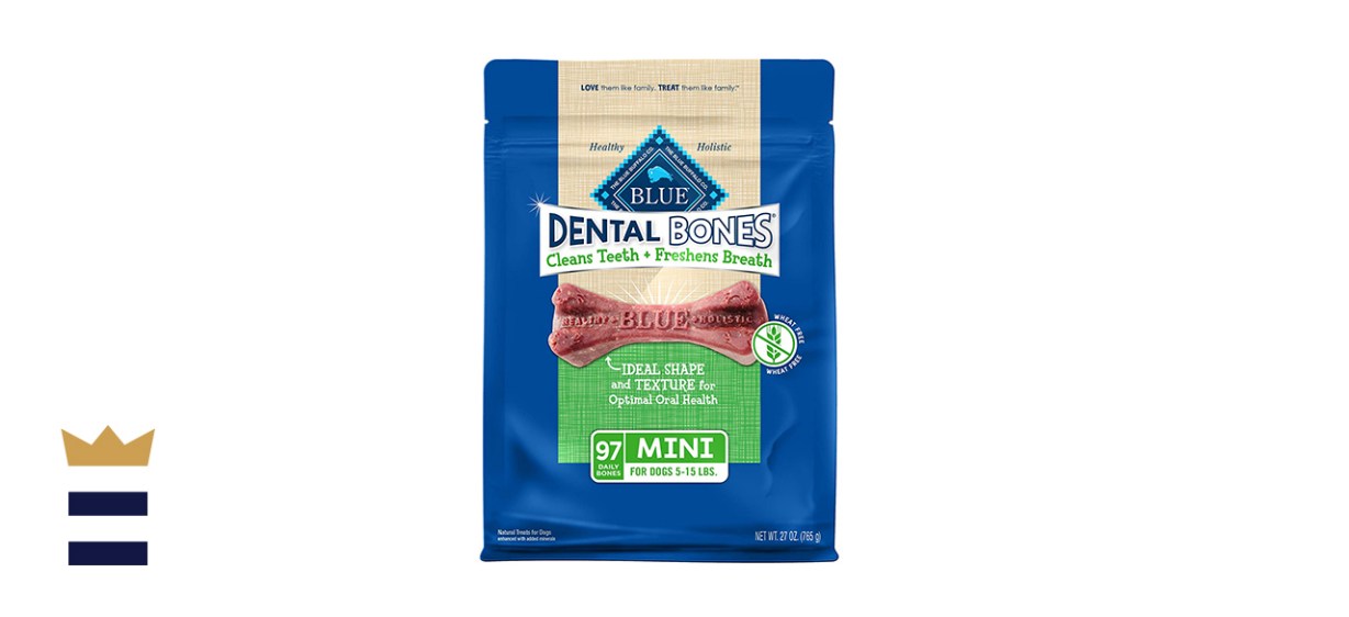Blue Buffalo Dental Bones Natural Adult Dental Chew Dog Treats