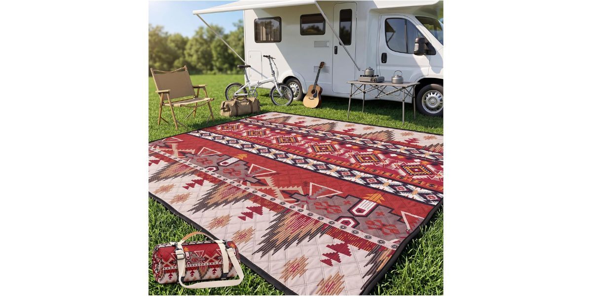 Genovega Waterproof Picnic Blanket Outdoor Camping Beach Mat