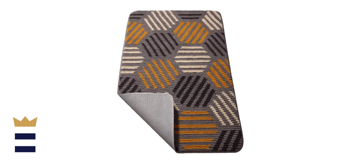 Color&amp;Geometry Orange and Black Indoor Doormat 24” x 36”