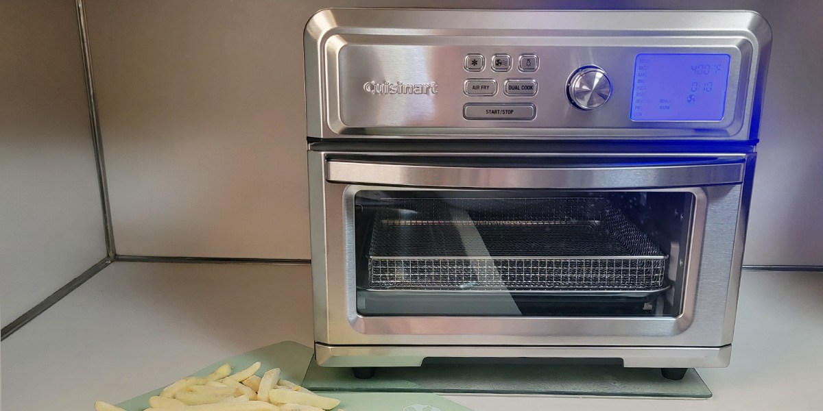 Cuisinart TOA-65 Digital Air Fryer Toaster Oven on kitchen counter with door closed