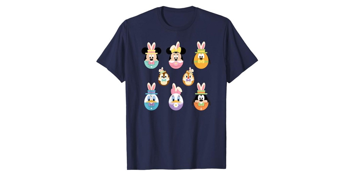 Disney Mickey Mouse &amp; Friends Cute Easter Bunny Easter Eggs T-Shirt 