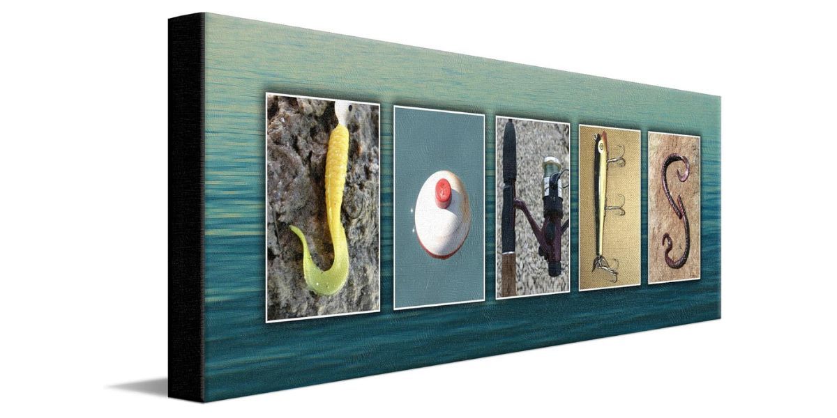 Personalized Fishing Name Alphabet Art 