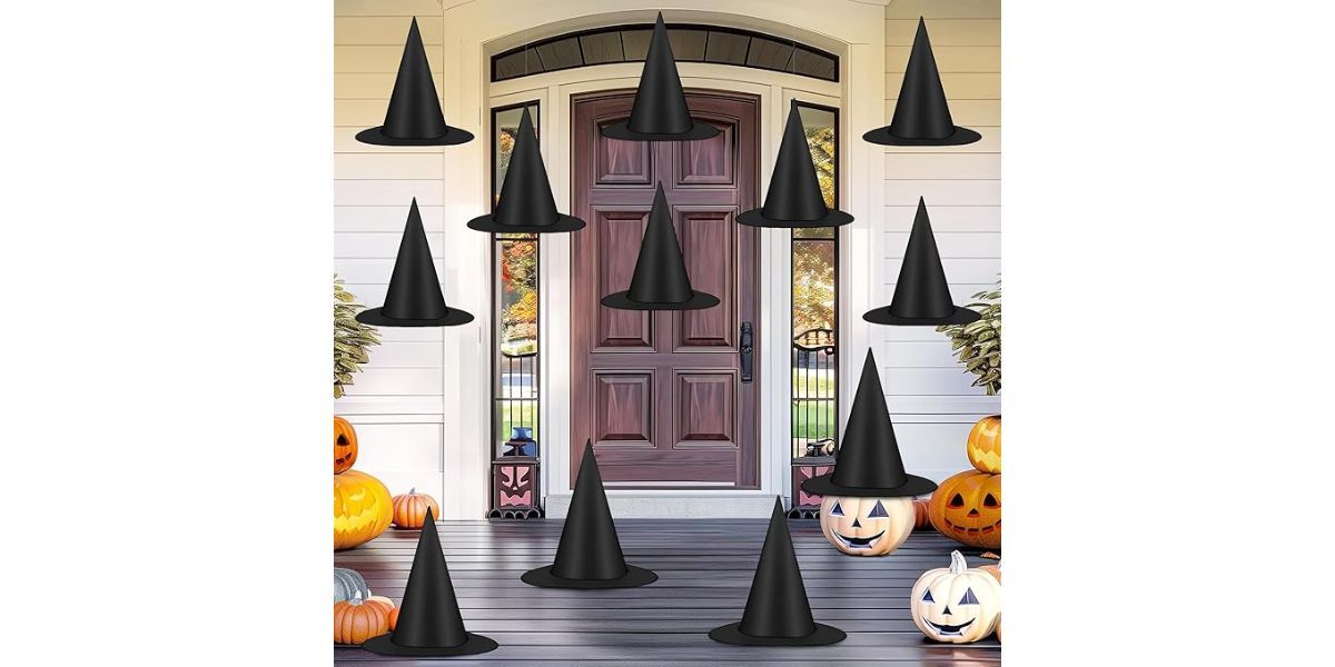 Helimoto 12 PCS Halloween Witch Hats