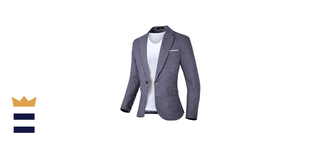 Geek Lightning Blazer One-Button Slim-Fit Lightweight Casual Sports Coat