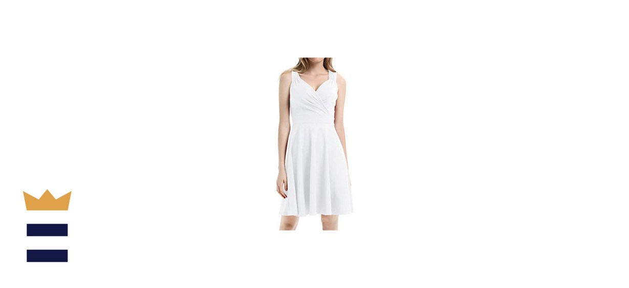 Grace Karin Women's Sleeveless Wrap V-Neck A-Line Dress
