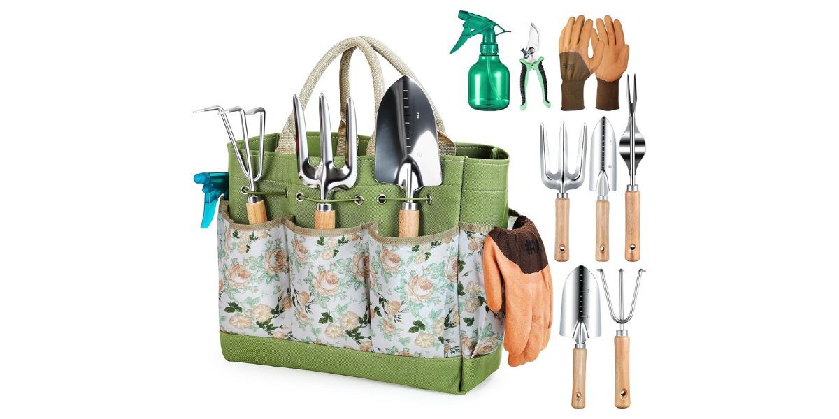 Grenebo Heavy Duty Gardening Tools with Handbag
