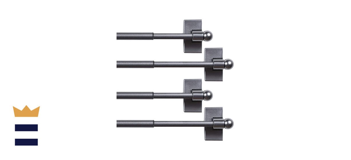 H.VERSAILTEX 4 Pack Magnetic Curtain Rods