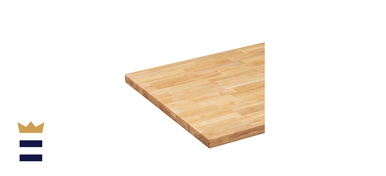 Hardwood Reflections Unfinished Hevea Butcher Block Countertop