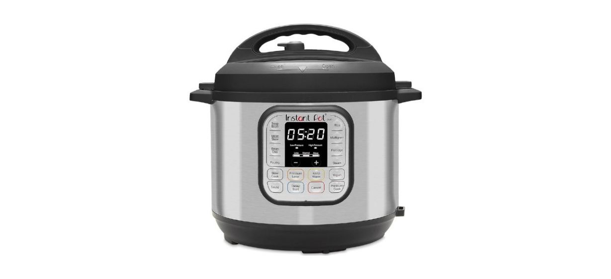 Instant Pot DUO80 8 Qt. 7-in-1 Pressure Cooker on white background