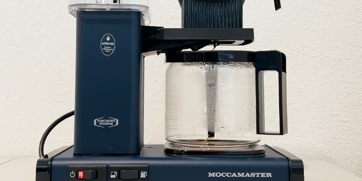Closeup image of Technivorm Moccamaster on kitchen counter