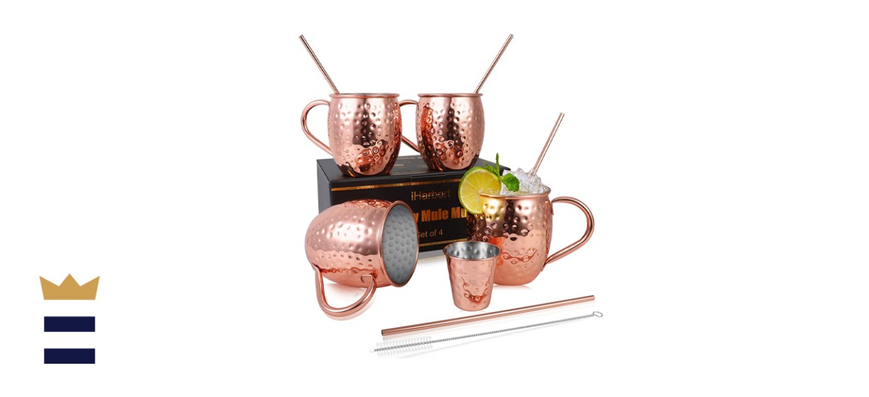 iHarbort Rose Gold Moscow Mule Mug Set