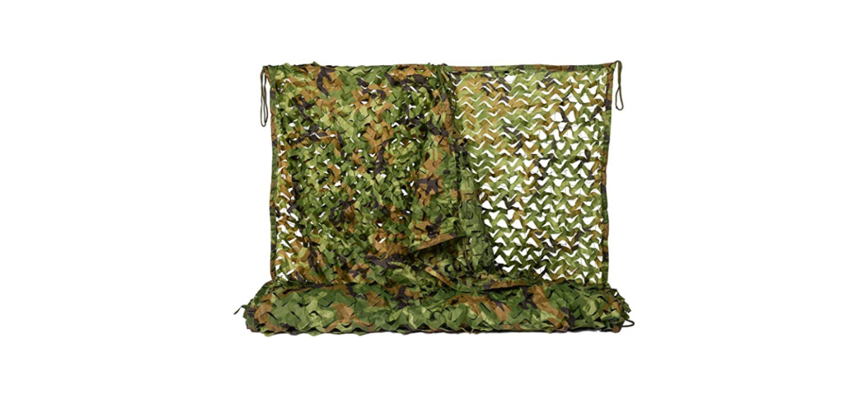 NINAT Woodland Camo Netting Camouflage Net with Nylon Mesh Net 3 x
