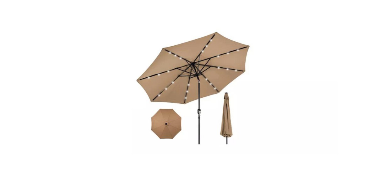 Best Choice Products 10-Foot Solar LED-Lighted Patio Umbrella