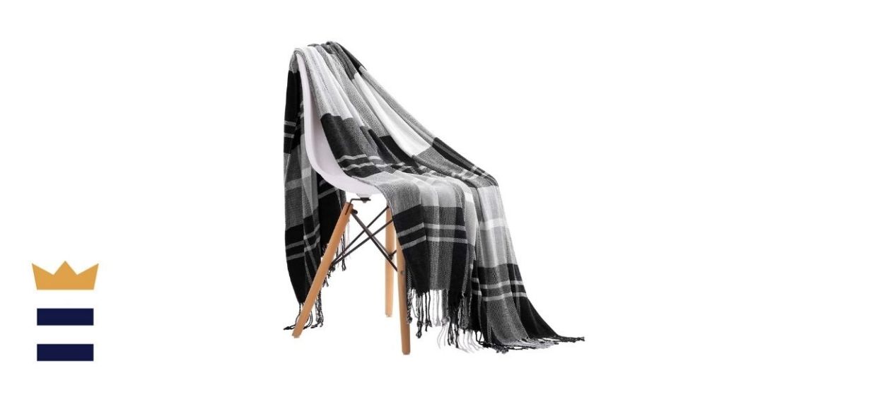 Judybridal Plaid Chenille Throw