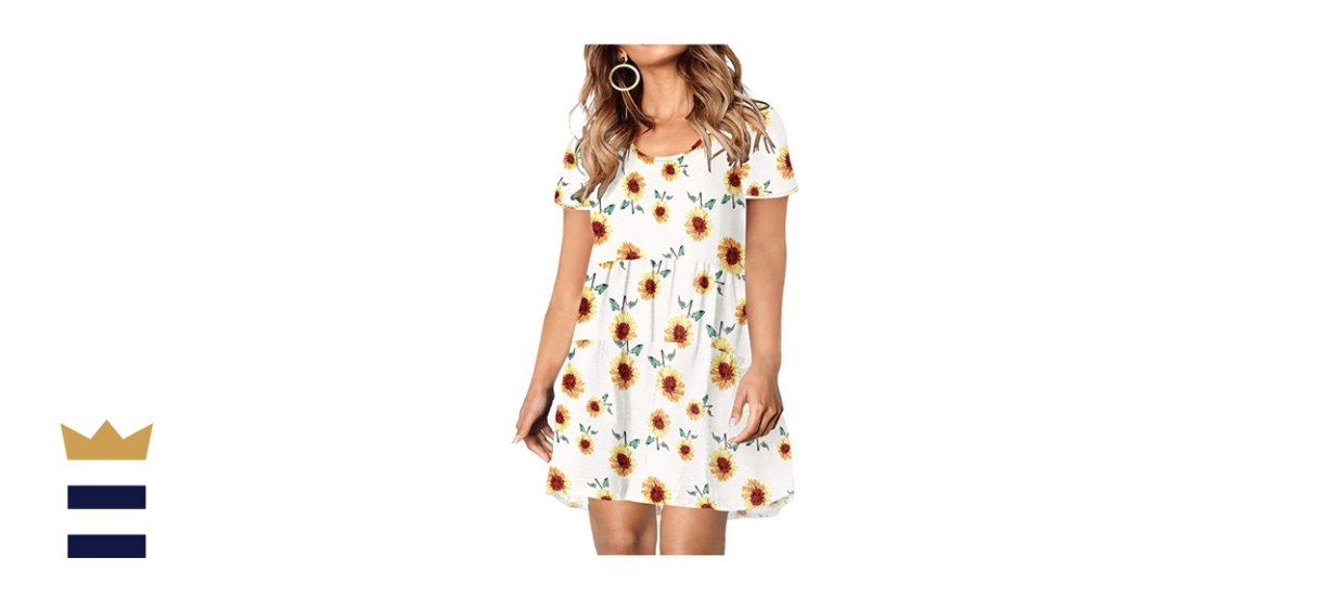 KARALIN Plus-Size Short-Sleeve Babydoll Dress