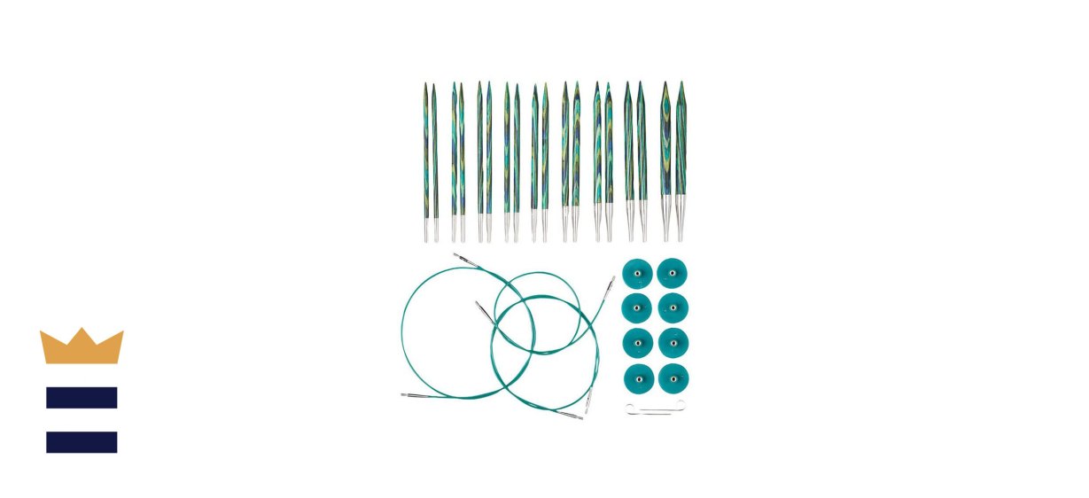 Knit Picks Options Wood Interchangeable Knitting Needle Set 9 Sizes