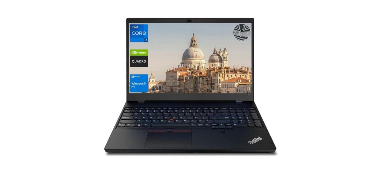 Lenovo Thinkpad P15 on white background