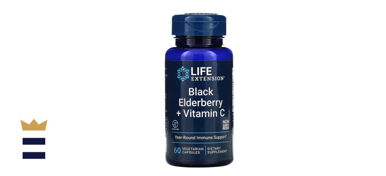 Life Extension, Black Elderberry + Vitamin C Capsules