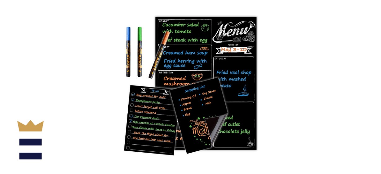Magnetic Blackboard Menu Board Set for Kitchen Refrigerator