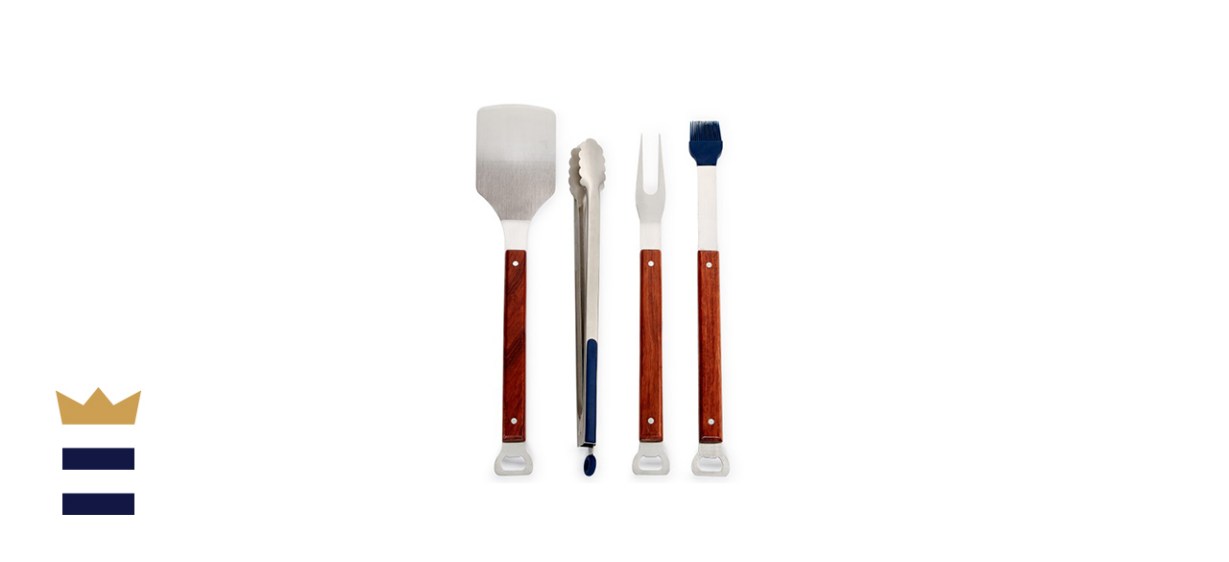 Martha Stewart Collection 4-Piece Wood Grilling Set