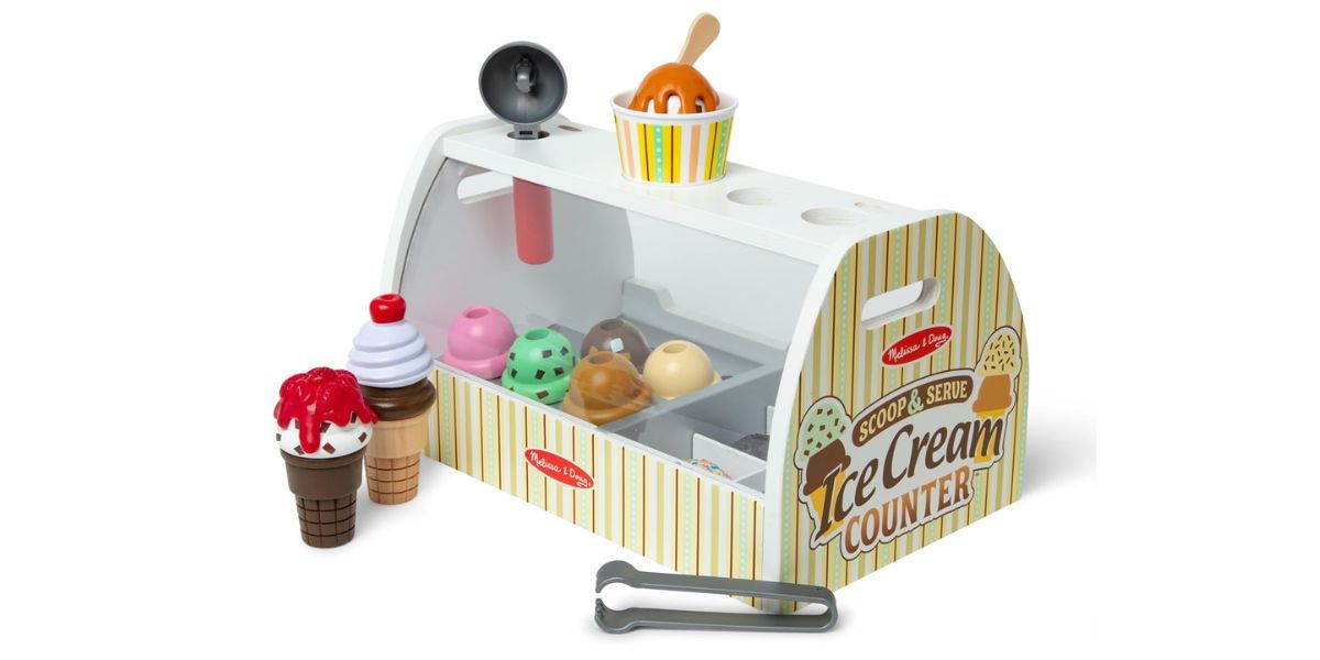Melissa &amp; Doug Wooden Scoop &amp; Serve Ice Cream Counter