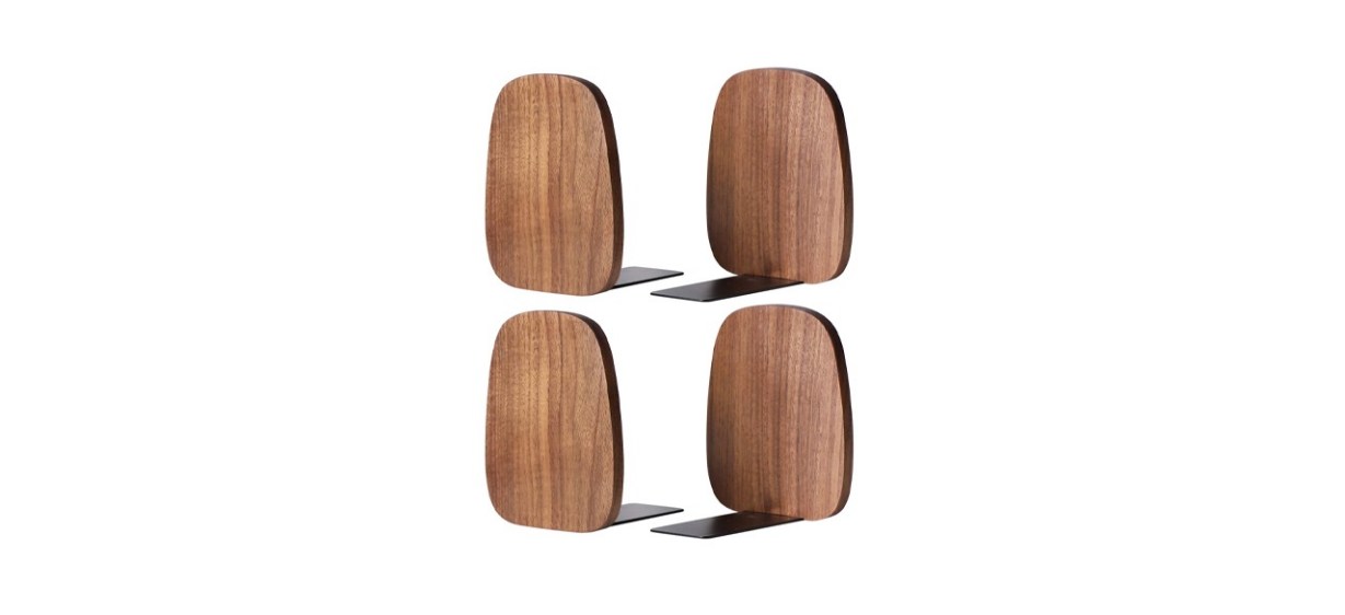 Muso Wood Bookends for Shelves