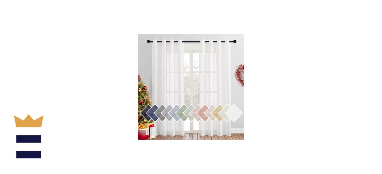 Nicetown Sheer White Window Curtains