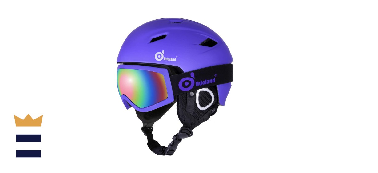 Odoland Snow Ski Helmet and Goggles Set