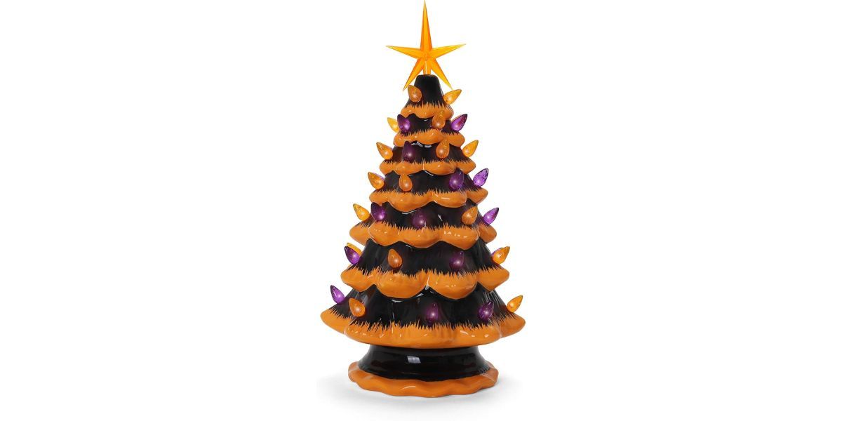  Milltown Merchants Halloween Ceramic Tree