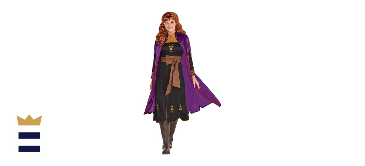 Party City Anna Act 2 Halloween Costume for Women, Frozen 2, Includes Dress and Cape