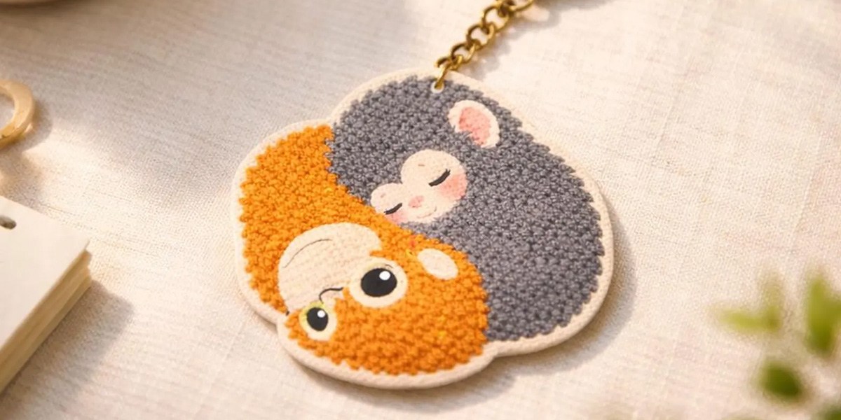 PunchMuse Punch Monkey Needle Keychain