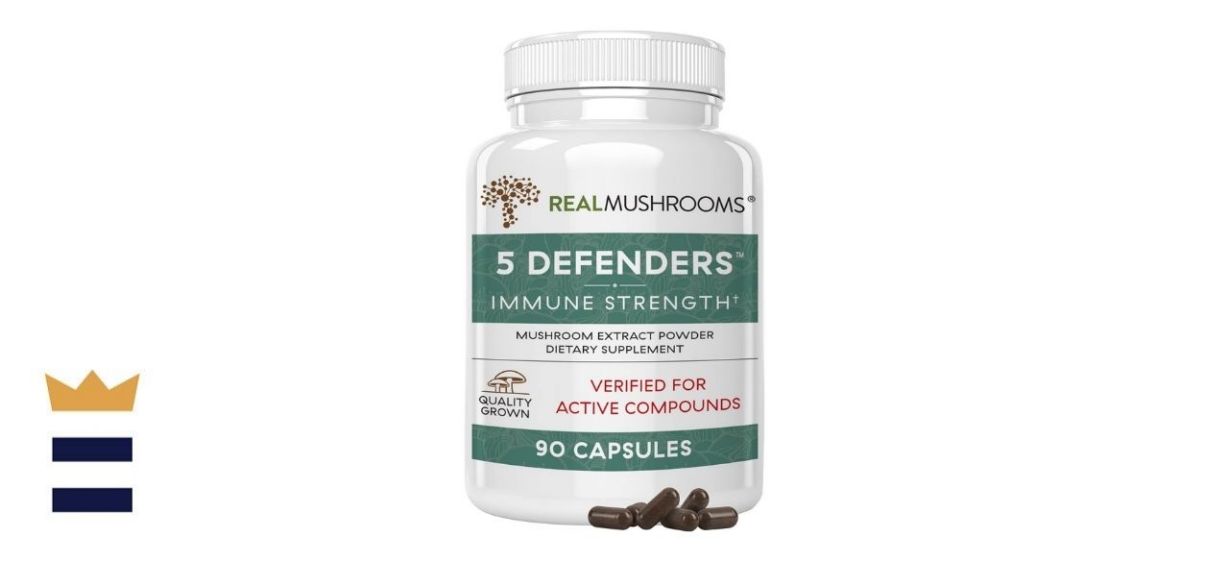 Real Mushrooms 5 Defenders Mushroom Supplements for Immune Support