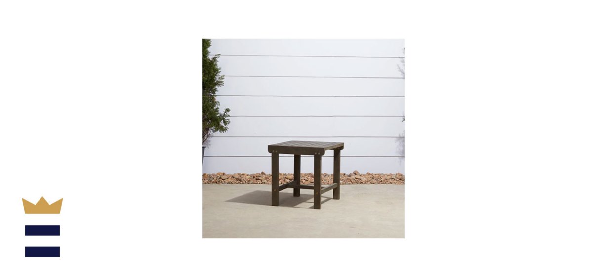 Renaissance Square Wood Outdoor Side Table