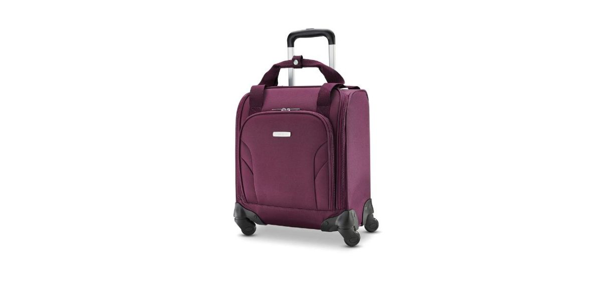 Samsonite Carry-On Spinner in burgundy color