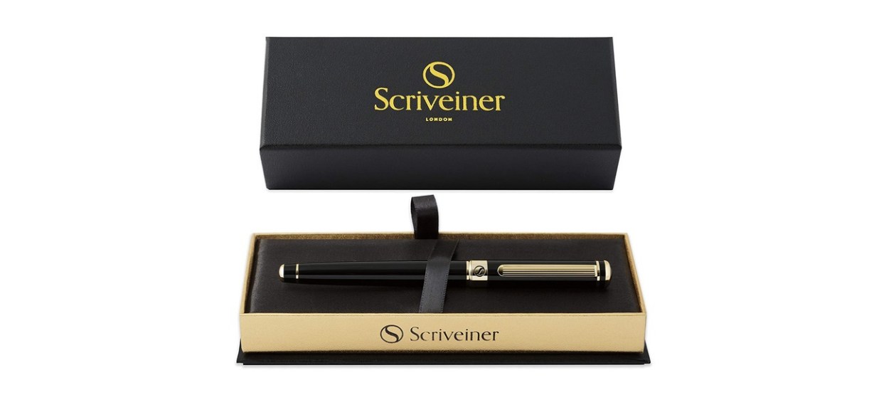 Scriveiner Black Lacquer Rollerball Pen