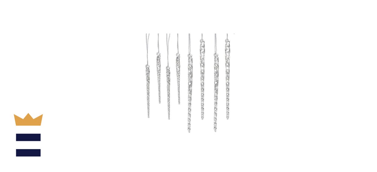 The Holiday Aisle Glass Icicle Finial Ornament