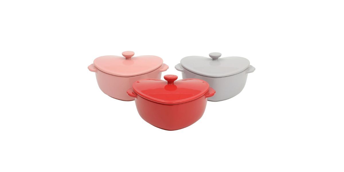 The Pioneer Woman Assorted Mini Heart Ceramic Cocottes, 3-Pack