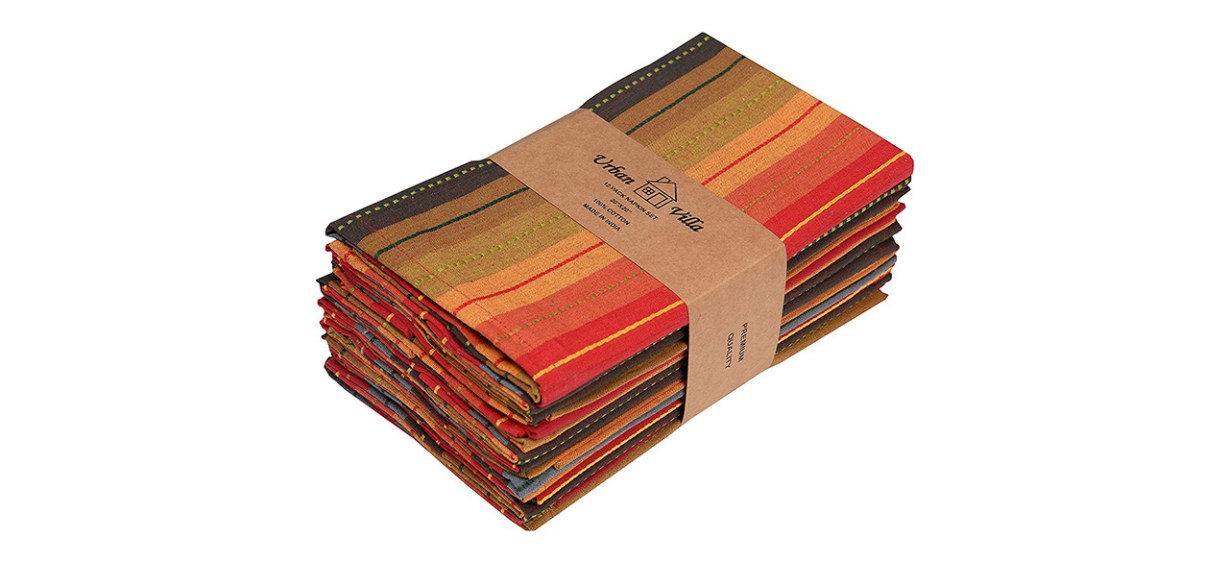 Urban Villa Cuisine Stripes Dinner Napkins