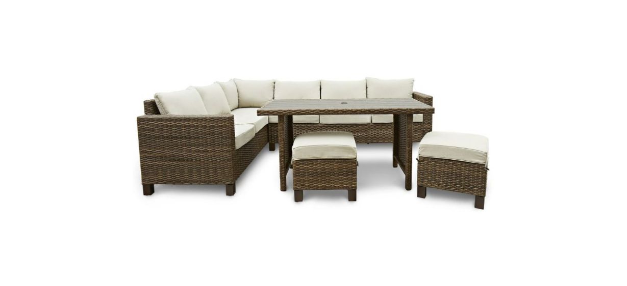 Better Homes and Gardens Brookbury Patio Dining Sectional Set Better Homes and Gardens Brookbury Patio Dining Sectional Set