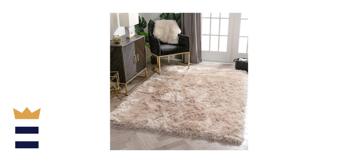 Well Woven Chie Kuki Collection Ultra-Soft Two-Tone Long Floppy Pile Area Rug