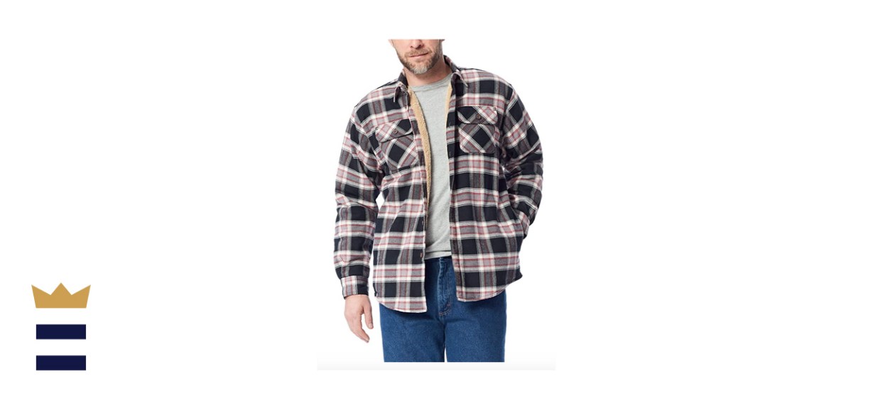 Wrangler Authentics Long Sleeve Sherpa Lined Shirt Jacket