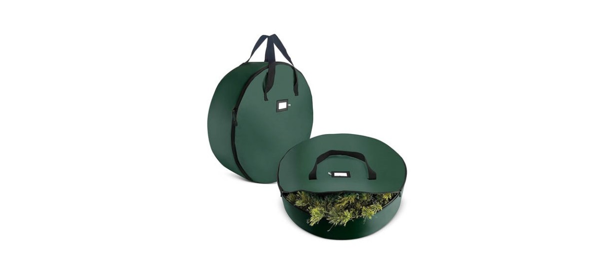 ZOBER Two-Pack of 30-Inch Oxford Tear-Resistant Wreath Storage Bags