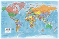 Swiftmaps 36" x 24" World Classic Elite Map