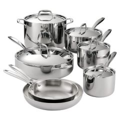 Tramontina Gourmet 12-Piece Tri-Ply Clad Cookware Set