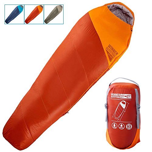 WINNER OUTFITTERS Mummy Sleeping Bag with Compression Sack
