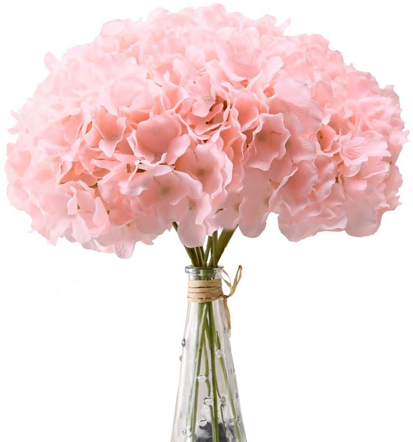 AVIVIHO White Hydrangea Silk Flowers