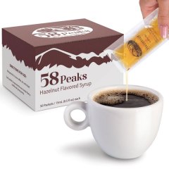 58Peaks Hazelnut Flavored Syrup Sweetener Packets