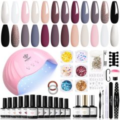 Modelones 35 Pcs Gel Nail Polish Kit