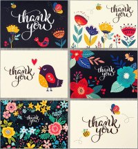 Spark Ink 36 Floral Thank You Cards with Envelopes